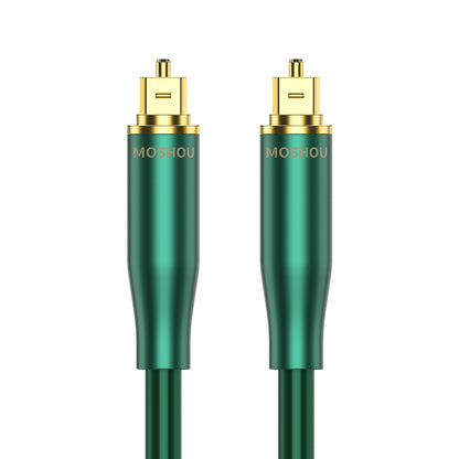 MOSHOU transparent green Toslink digital optical audio cable