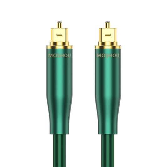 MOSHOU transparent green Toslink digital optical audio cable