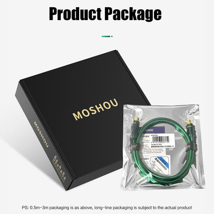 MOSHOU Toslink digital optical audio cable retail package