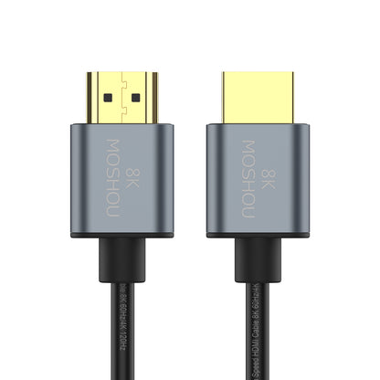 MOSHOU ultra-slim HDMI 2.1 cable with graphene shielding and TPE jacket