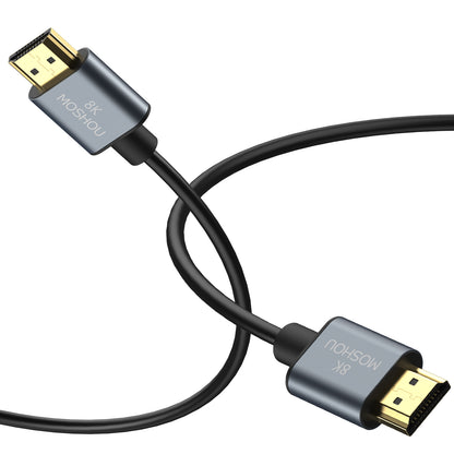 MOSHOU 8K HDMI cable male connectors from multiple angles
