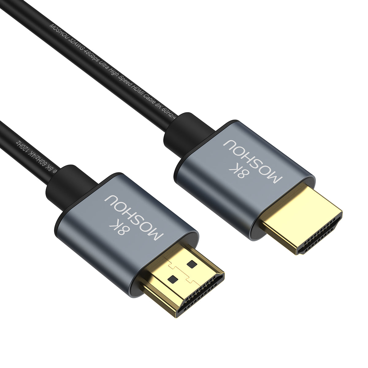 Gold-plated MOSHOU HDMI 2.1 male connectors