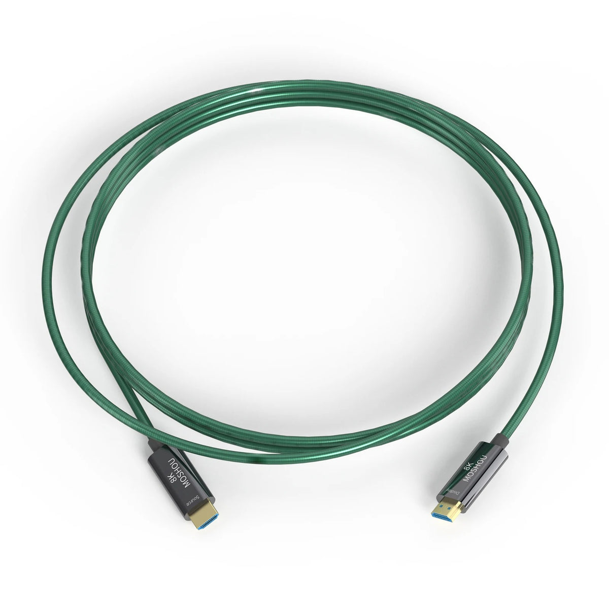 MOSHOU green braided long-distance optical HDMI cable