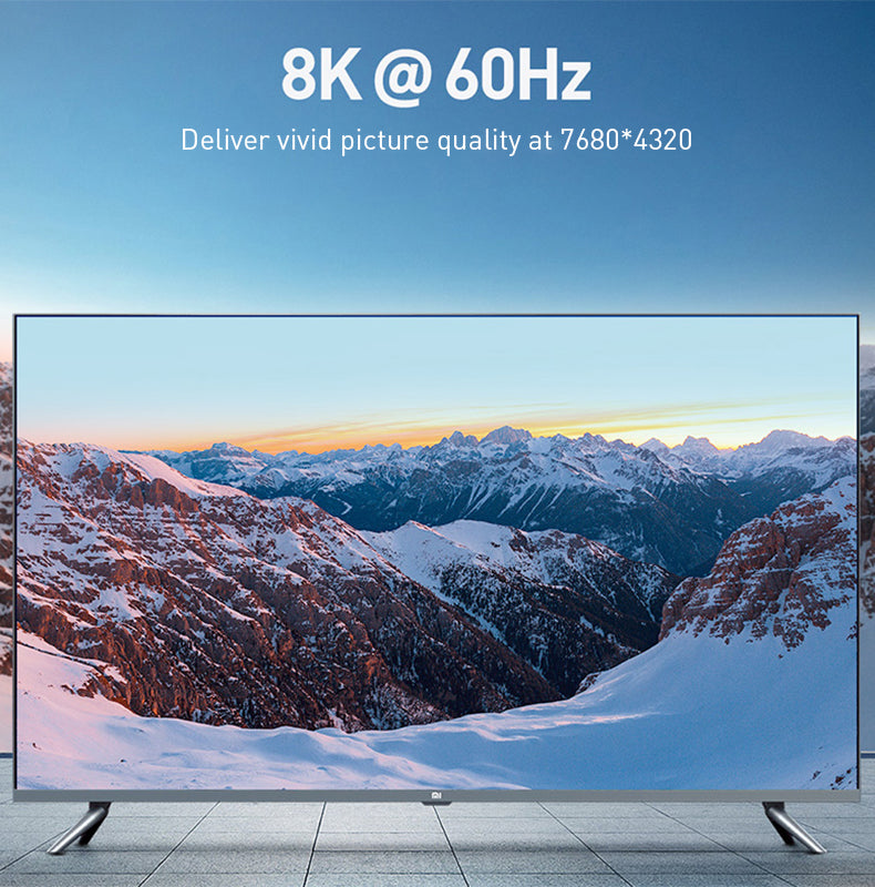 8K60 display output supported by MOSHOU HD-009 HDMI cable