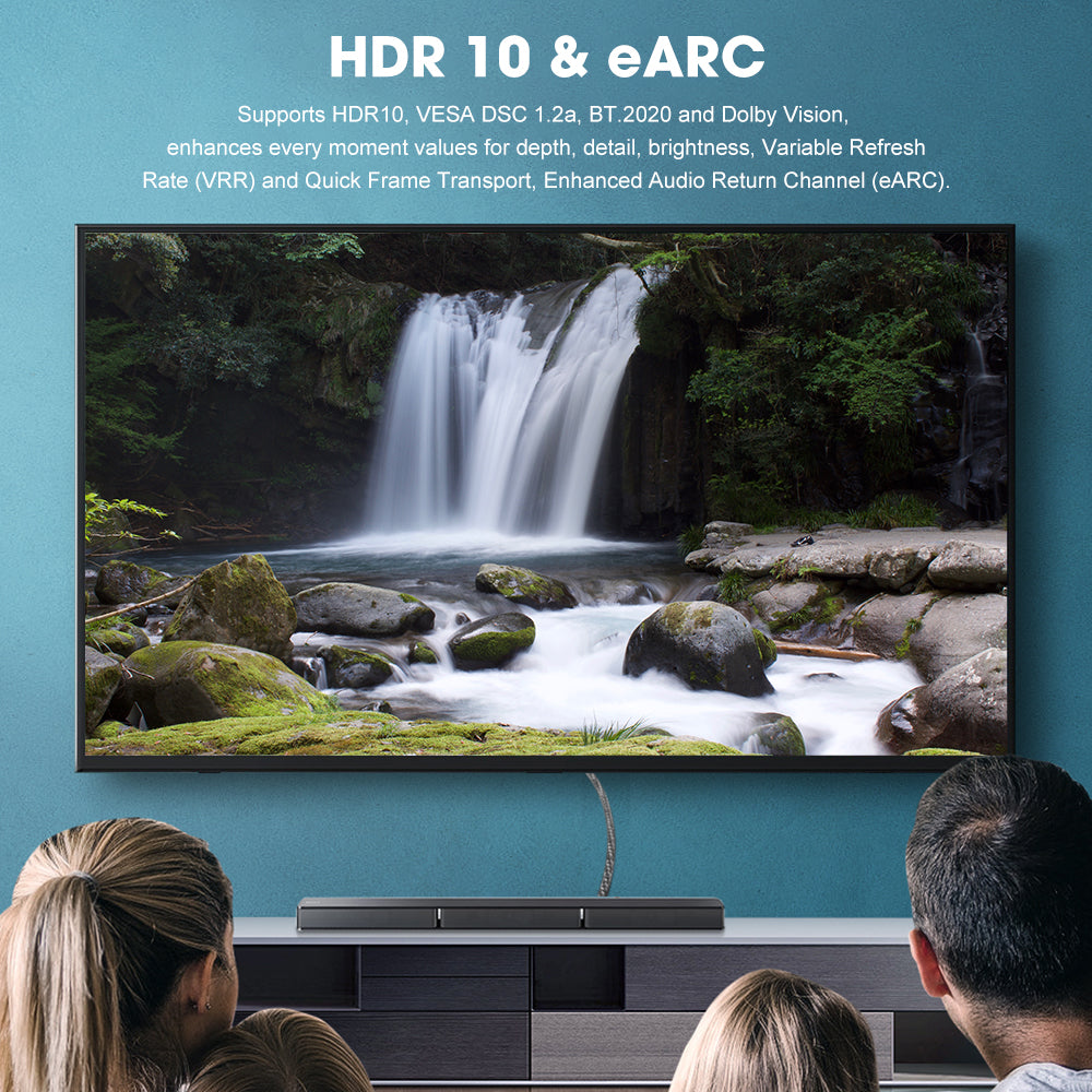 HDR10 and eARC home theater support for HD-065 HDMI cable