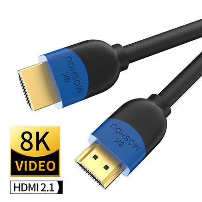 Angled view of MOSHOU HD-065 8K HDMI cable