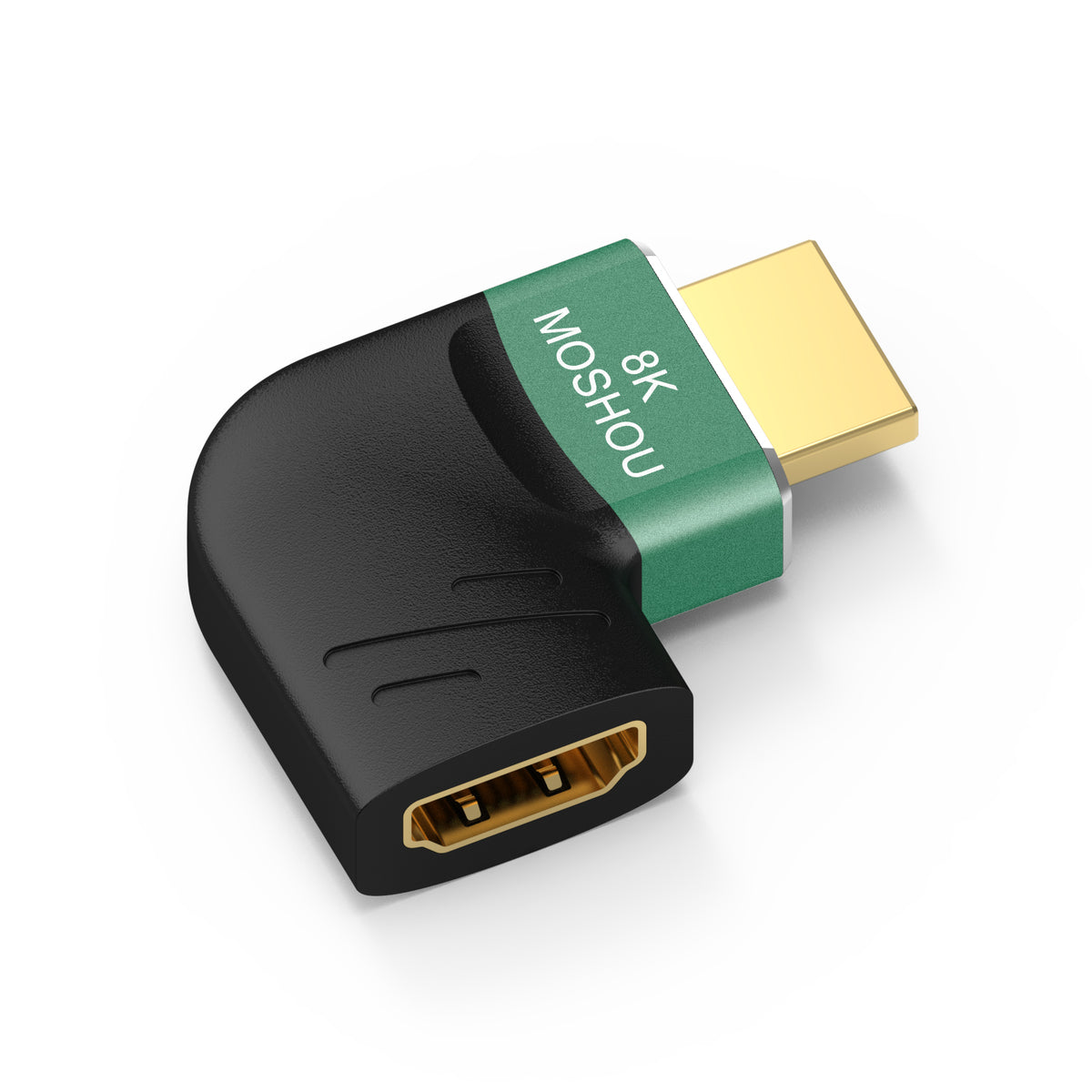 Product view of MOSHOU 270-degree HDMI male-to-female side-angle adapter