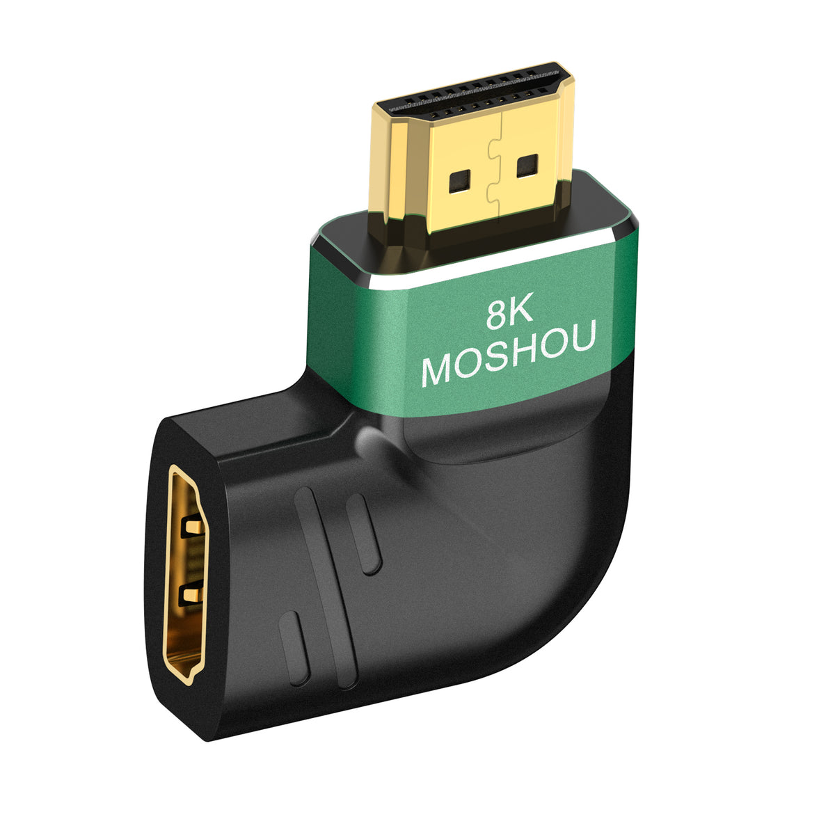 MOSHOU HDMI 2.1 90-degree side-angle male-to-female adapter HD-039