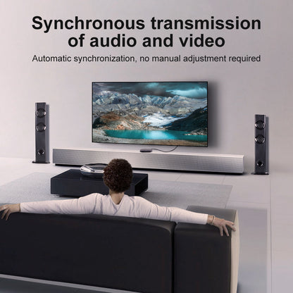 Synchronized audio and video home theater transmission