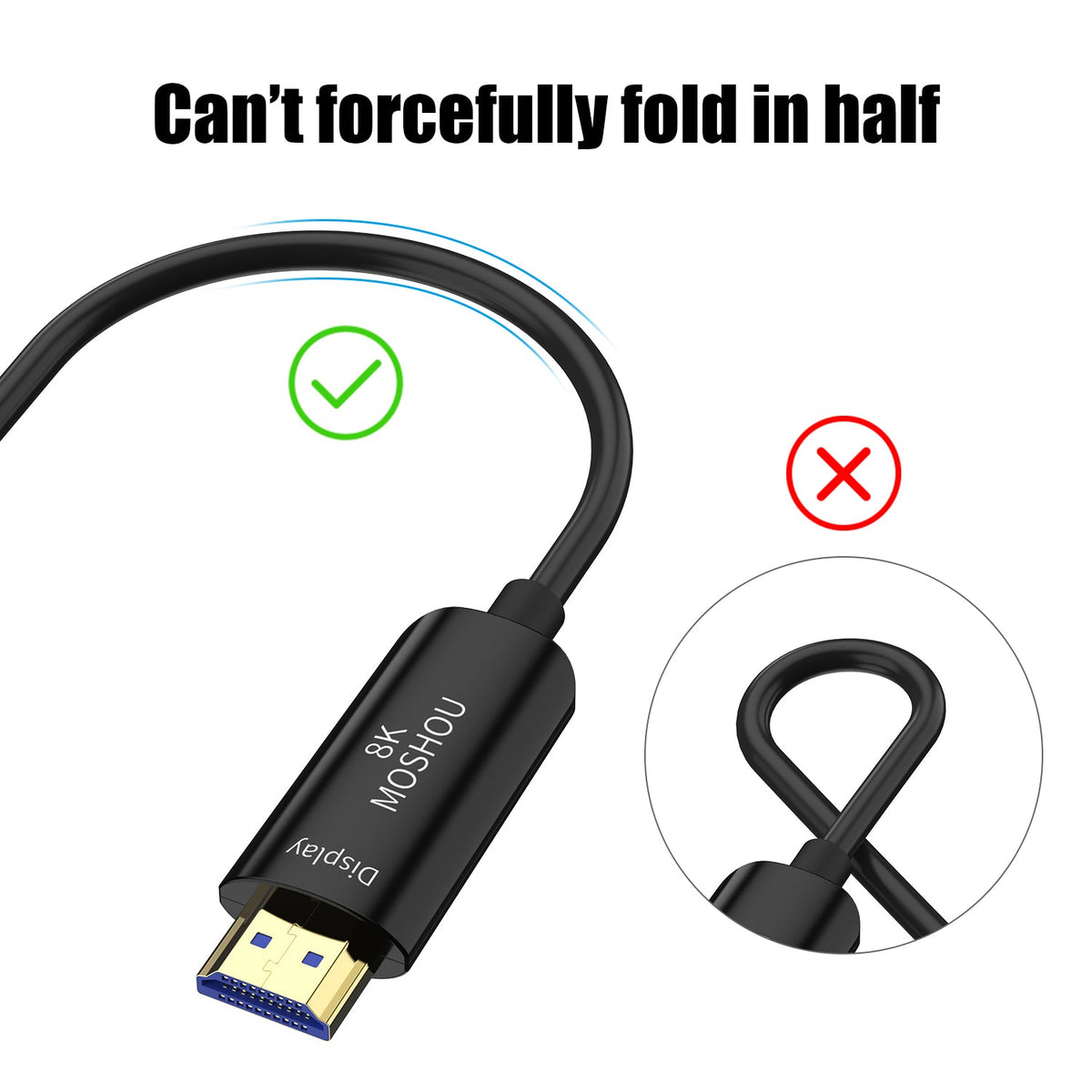 MOSHOU optical HDMI cable safe bending guide