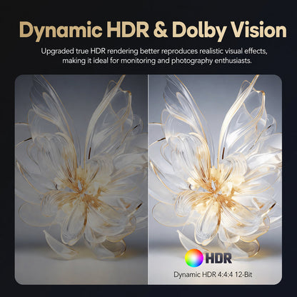 Dynamic HDR and Dolby Vision comparison for compatible HDMI equipment