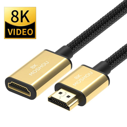 MOSHOU 8K HDMI male to female extension cable with braided jacket