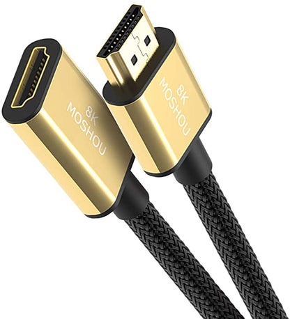 Braided MOSHOU HDMI male to female extension lead