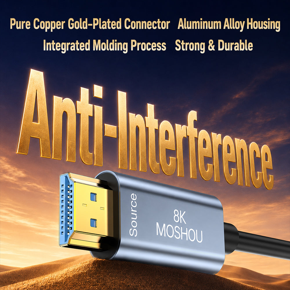MOSHOU anti-interference HDMI optical cable aluminum alloy connector