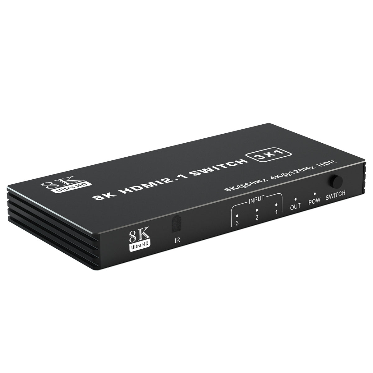 MOSHOU HDMI 2.1 switch with 3 HDMI inputs and 1 HDMI output