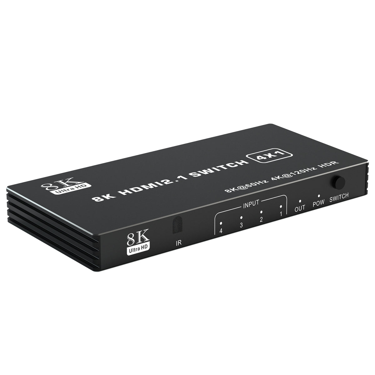 MOSHOU HDMI 2.1 switch with 4 HDMI inputs and 1 HDMI output