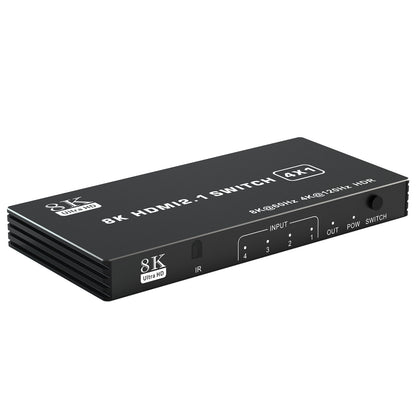 MOSHOU HDMI 2.1 switch with 4 HDMI inputs and 1 HDMI output