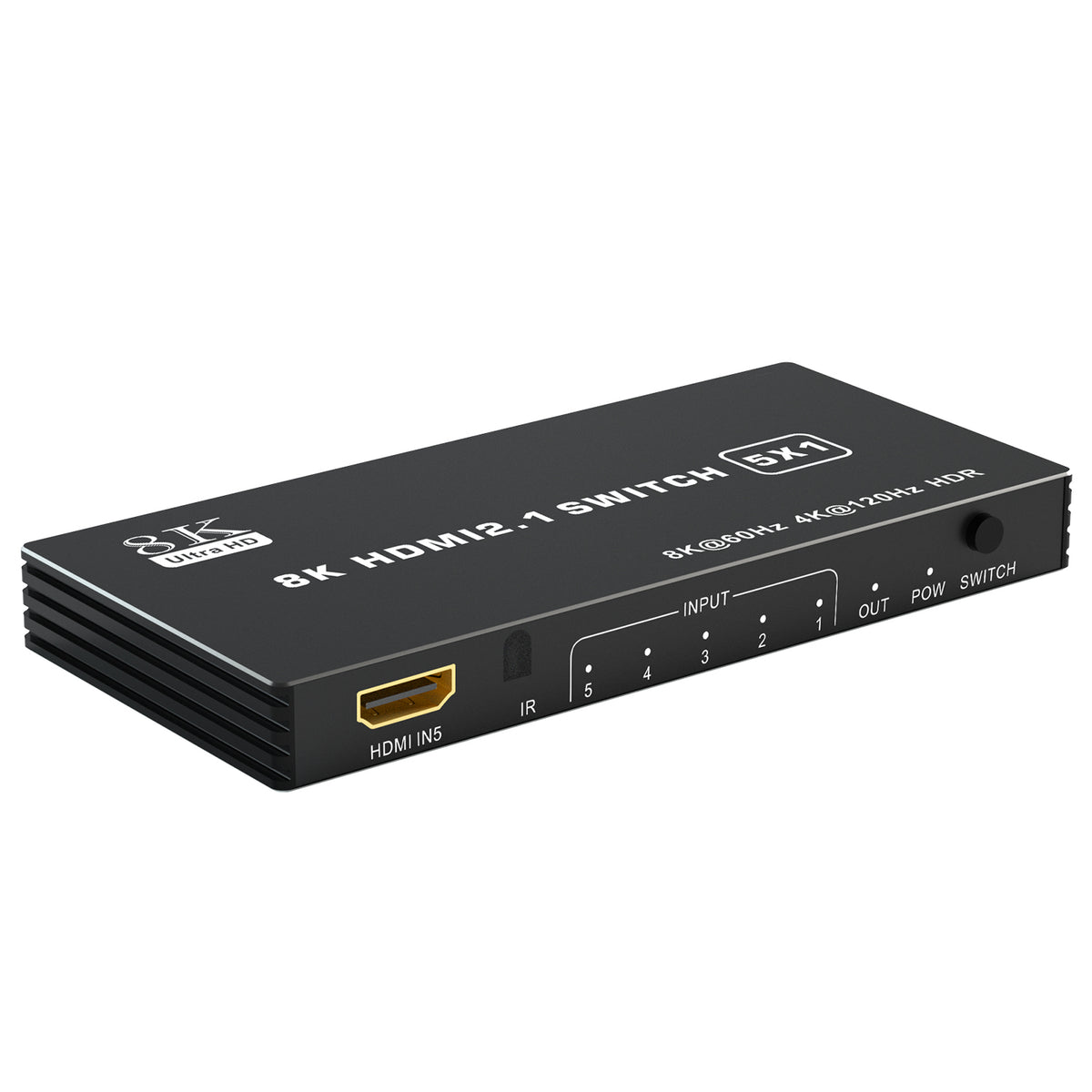 MOSHOU HDMI 2.1 switch with 5 HDMI inputs and 1 HDMI output