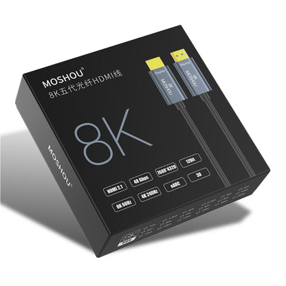 MOSHOU 8K HDMI 2.1 optical fiber cable retail packaging