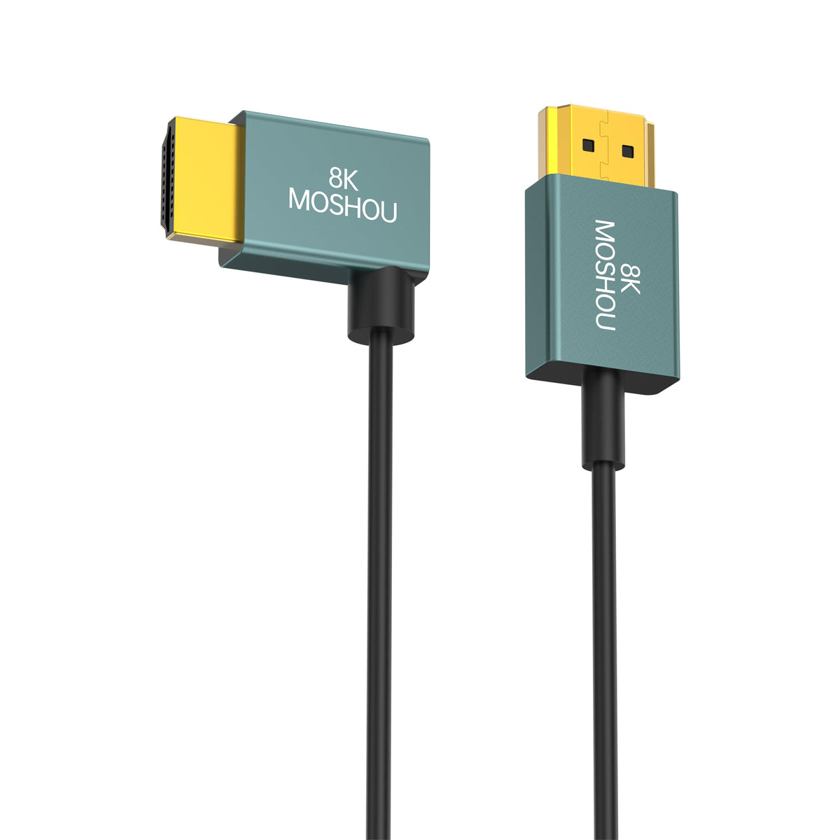 MOSHOU 90-degree left-angle 2.4mm ultra-slim coaxial HDMI cable
