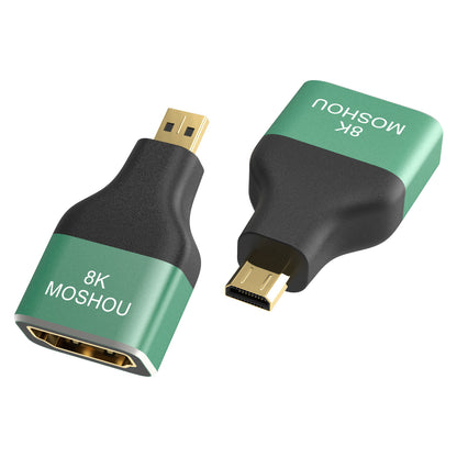 Product view of MOSHOU Mini HDMI and Micro HDMI to HDMI female adapters