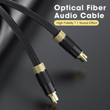 MOSHOU optical fiber audio cable with braided jacket