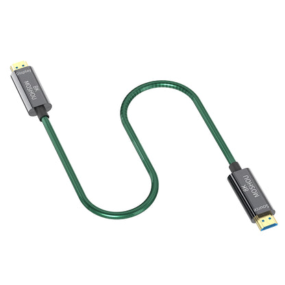 Full product view of MOSHOU green optical HDMI cable