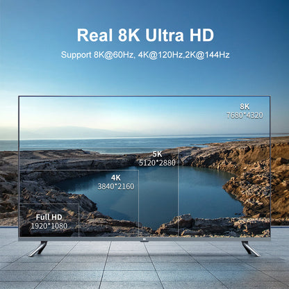 MOSHOU HDMI 2.1 cable 8K and 4K display support