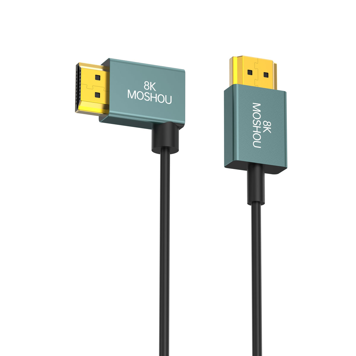 MOSHOU 90-degree right-angle 2.4mm ultra-slim coaxial HDMI cable