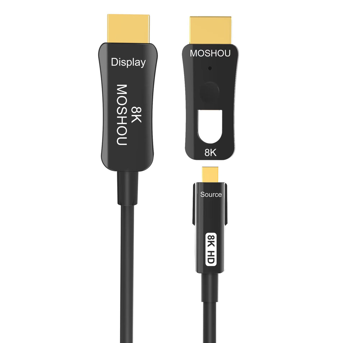 MOSHOU 8K HDMI cable with single detachable pull-through end