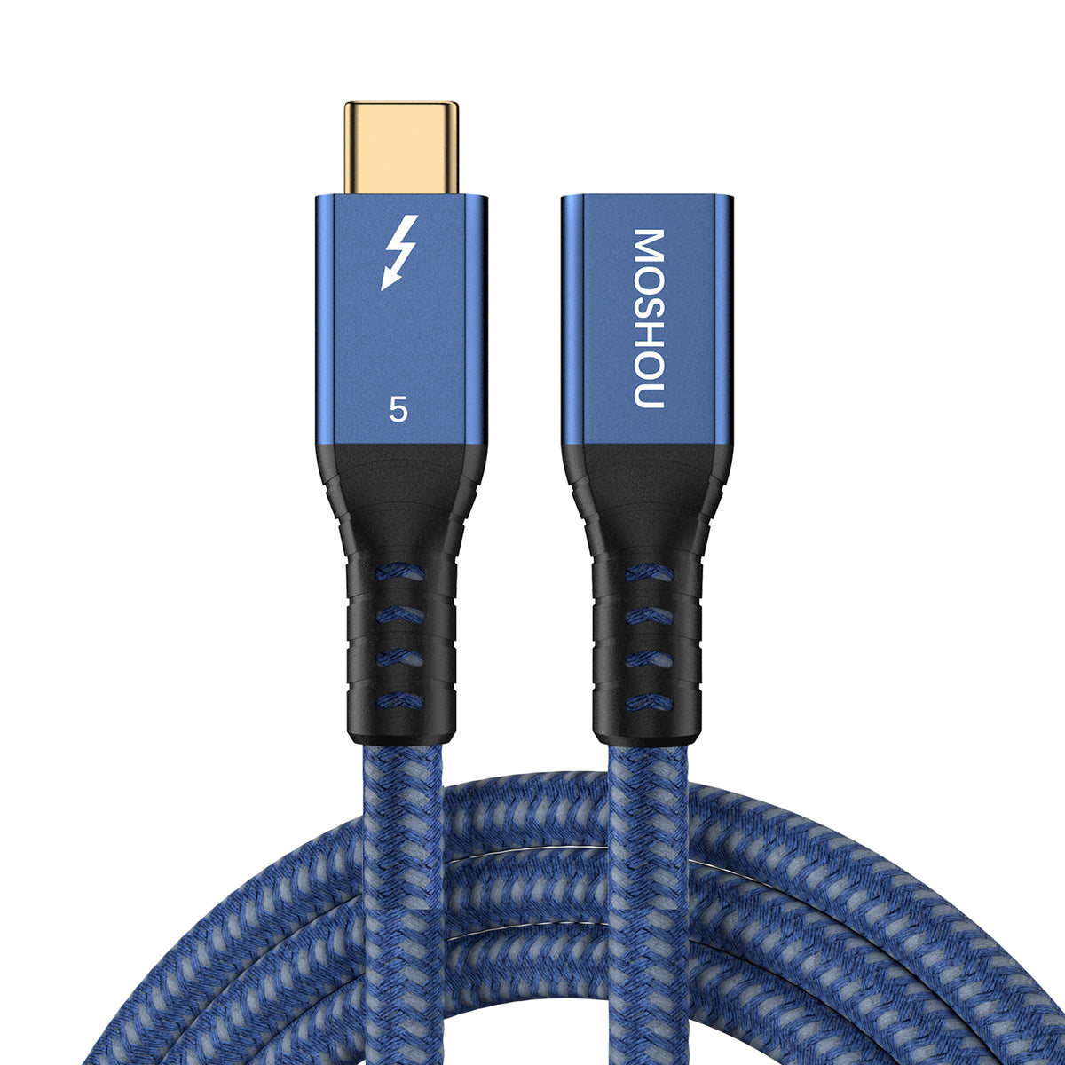 MOSHOU Thunderbolt 5 USB-C male to female extension cable