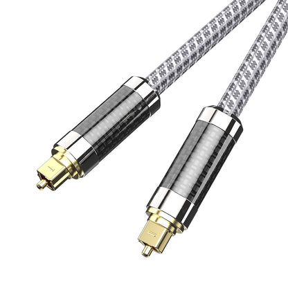 Dual Toslink connectors on MOSHOU carbon fiber optical audio cable
