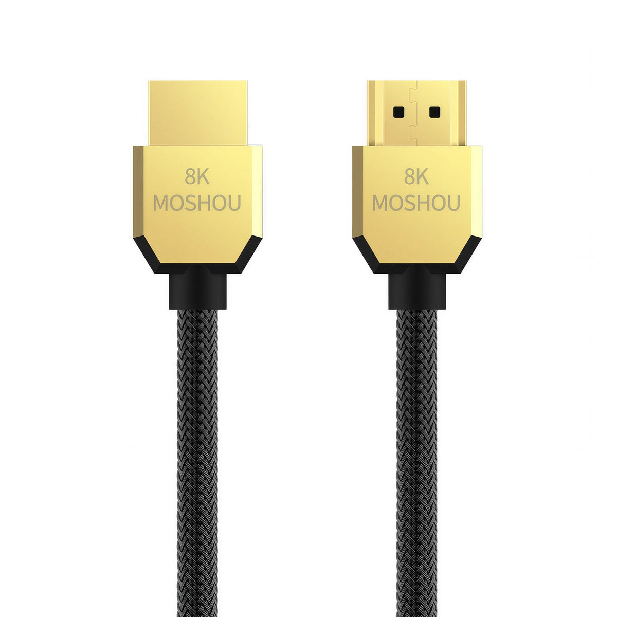 MOSHOU ultra-slim 8K HDMI 2.1 cable with gold polygon connectors