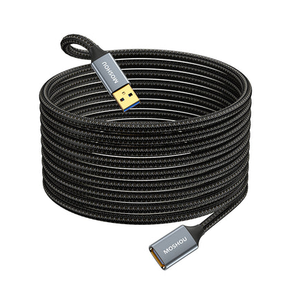Long braided USB 3.0 male to female extension cable