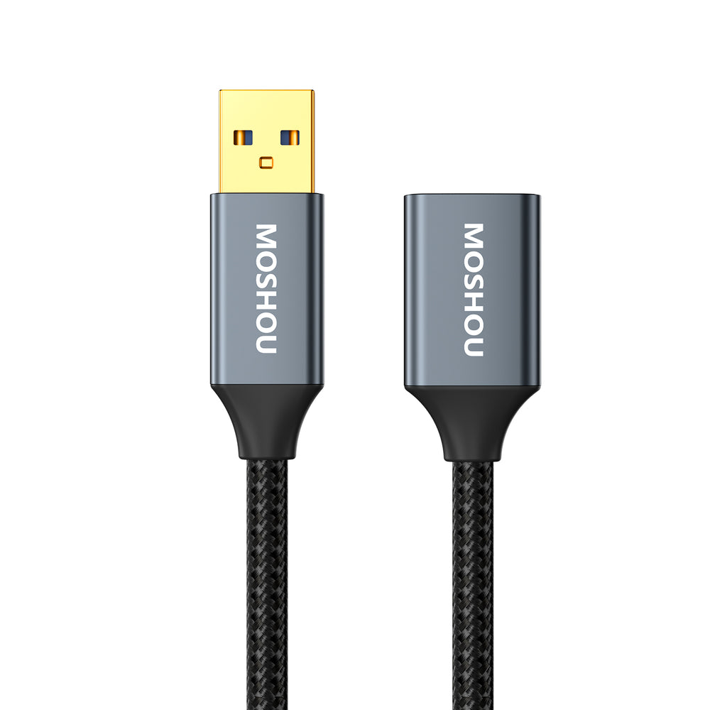 MOSHOU USB 3.0 male to female extension cable with braided jacket