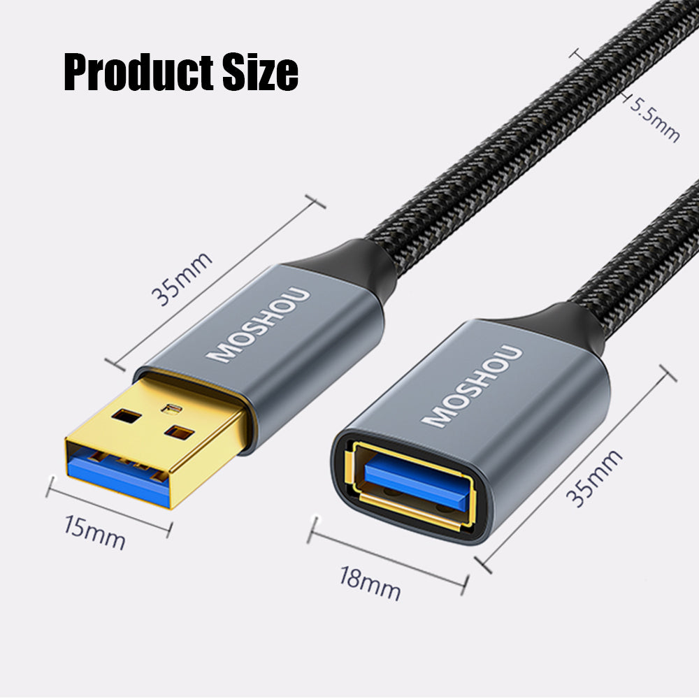 USB 3.0 extension cable for faster data transmission