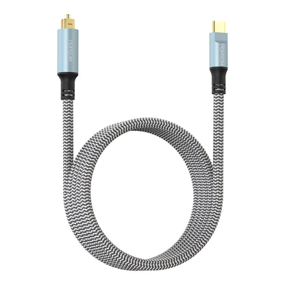 MOSHOU USB-C to Toslink optical audio cable full length view